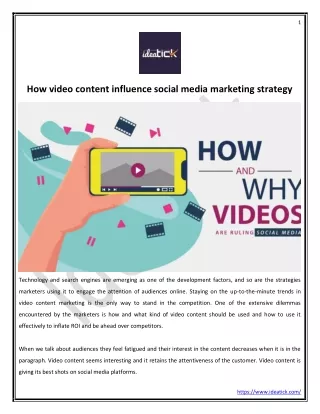 How video content influence social media marketing strategy