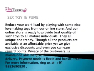 Sex Toy In Pune