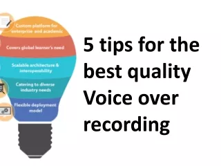 5 tips for the best quality voice over recording