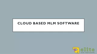 cloud based mlm software