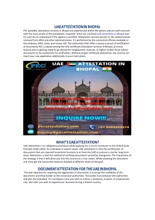 uae attestation in bhopal