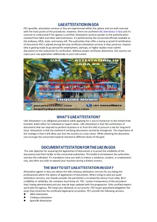 uae attestation in goa