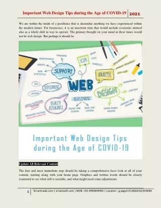 important web design tips during the age of covid