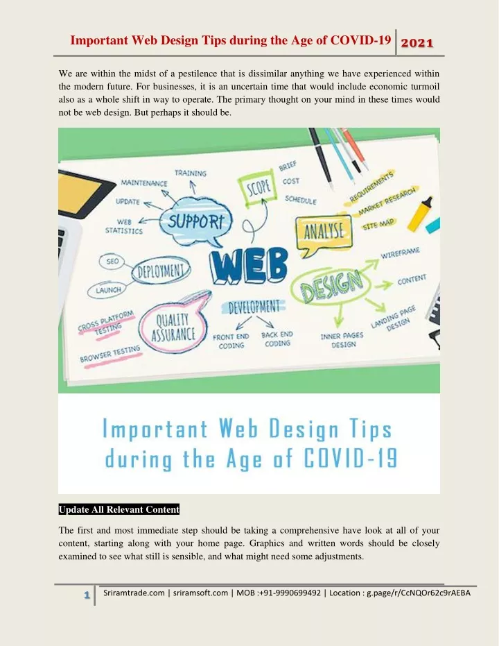 important web design tips during the age of covid