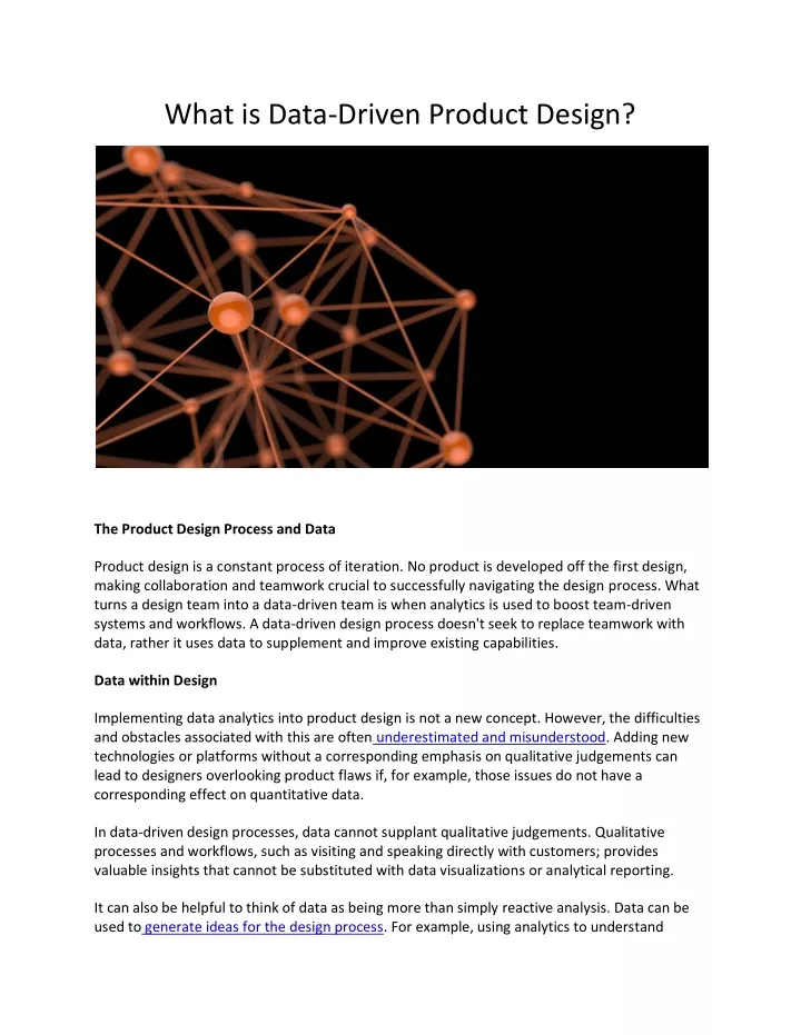 what is data driven product design