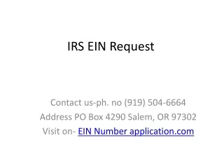 IRS EIN Request