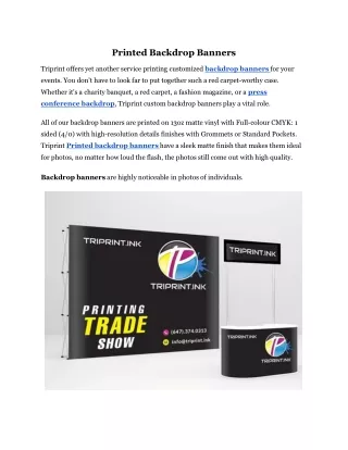 printed backdrop banners triprint offers