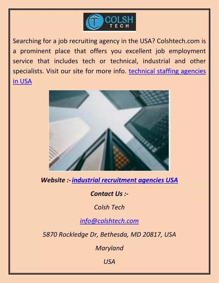 searching for a job recruiting agency