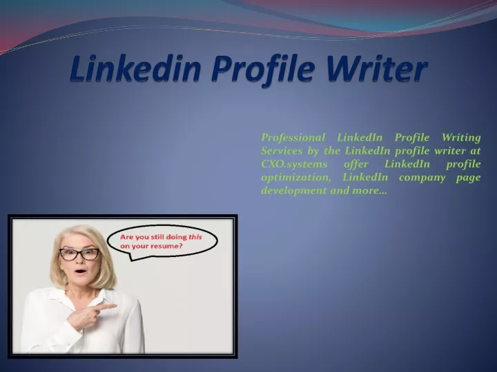 linkedin profile writer