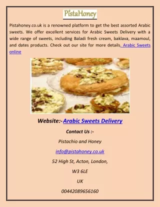 pistahoney co uk is a renowned platform