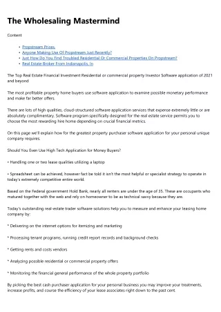 the wholesaling mastermind