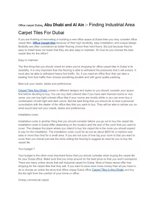 Office carpet Dubai, Abu Dhabi and Al Ain