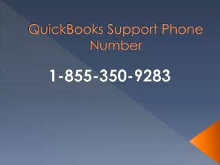 QuickBooks Support Phone Number 1-855-350-9283