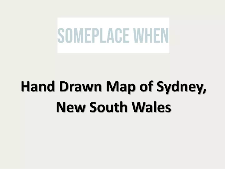 hand drawn map of sydney new south wales