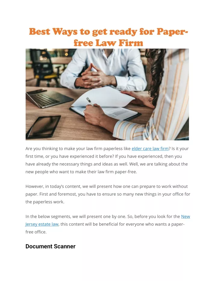 best ways to get ready for paper free law firm