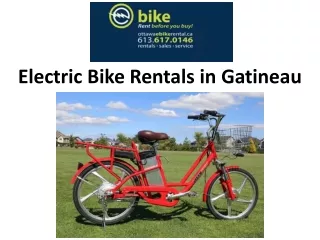 Electric Bike Rentals in Gatineau