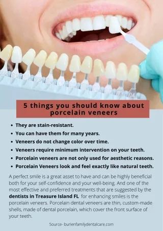 5 things you should know about porcelain veneers