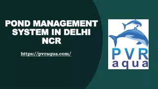 Pond Management System in Delhi NCR