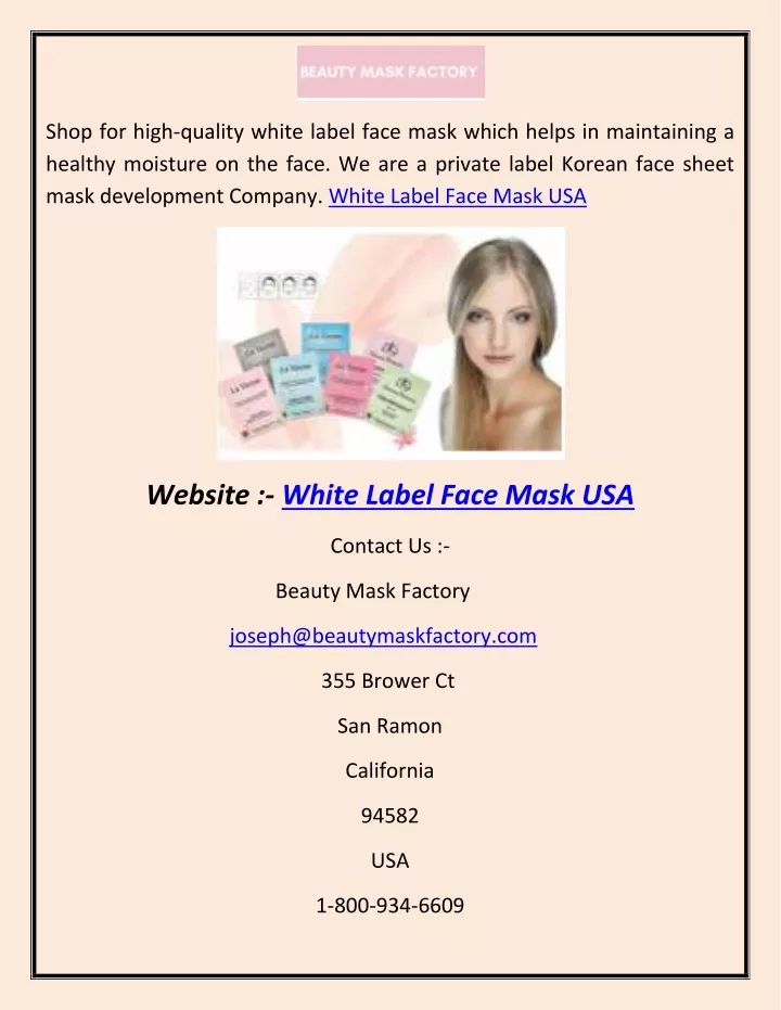 shop for high quality white label face mask which