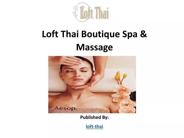 loft thai boutique spa massage