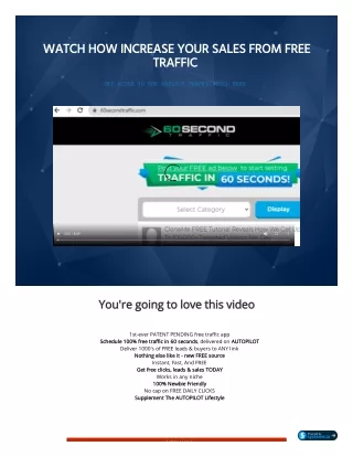 watch how increase your sales from free traffic