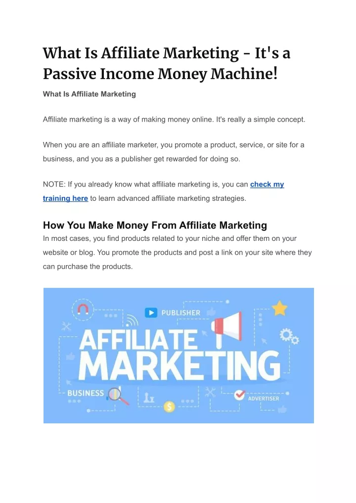 what is a liate marketing it s a passive income