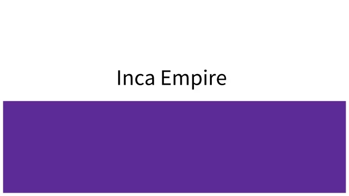 inca empire