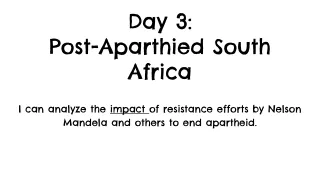 day 3 post aparthied south africa