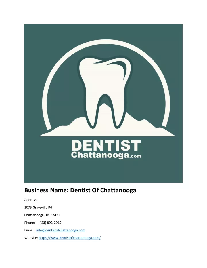 business name dentist of chattanooga
