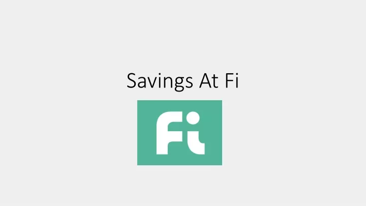 savings at fi