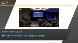 Six Tips for Audiovisual Safety at Events