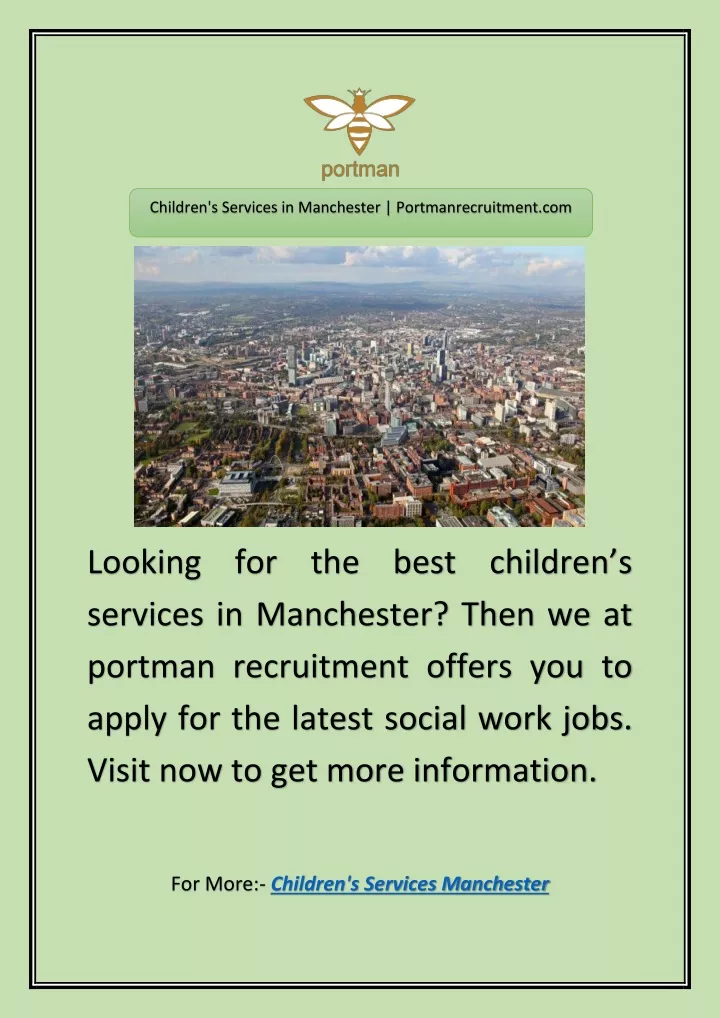 children s services in manchester