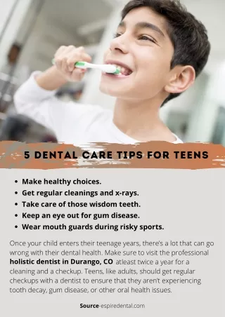 5 Dental Care Tips for Teens