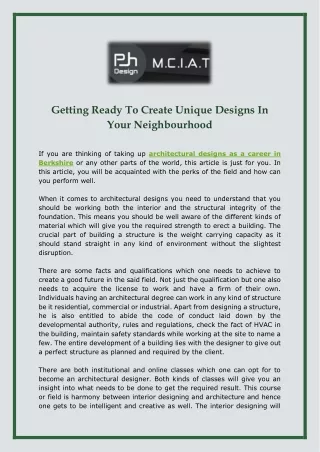getting ready to create unique designs in your