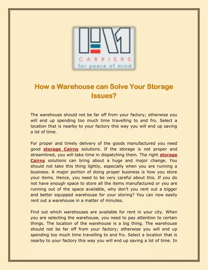 can solve your storage solve your storage issues