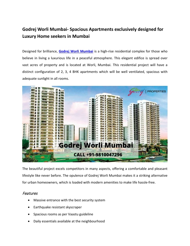 godrej worli mumbai spacious apartments