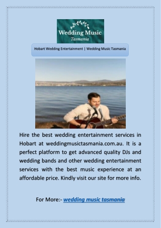 Hobart Wedding Entertainment | Wedding Music Tasmania