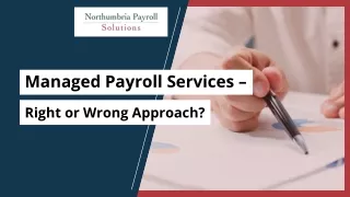 Managed Payroll Services – Right or Wrong Approach