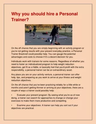 why you should hire a personal trainer