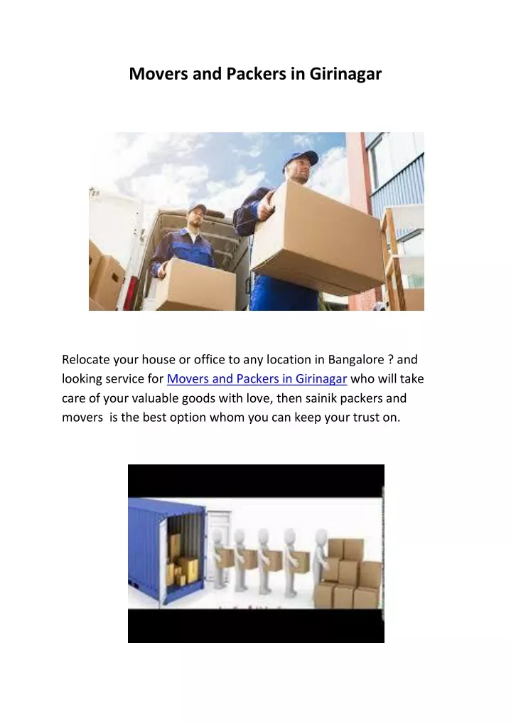 movers and packers in girinagar