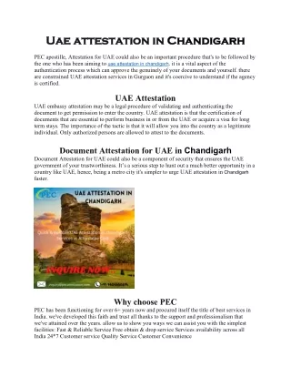 uae attestation in chandigarh