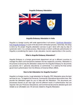 Anguilla Embassy Attestation