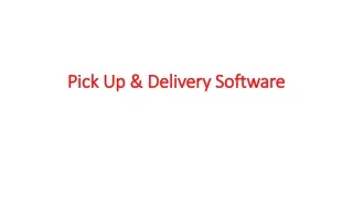 pick up delivery software