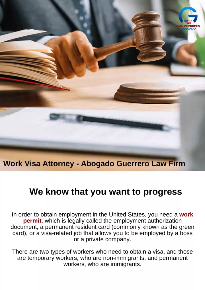 work visa attorney abogado guerrero law firm