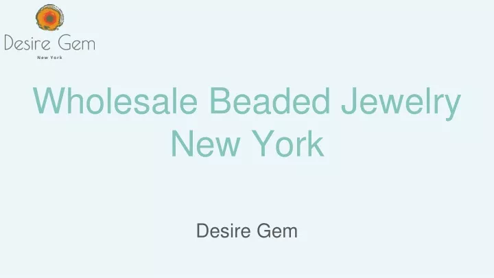 wholesale beaded jewelry new york