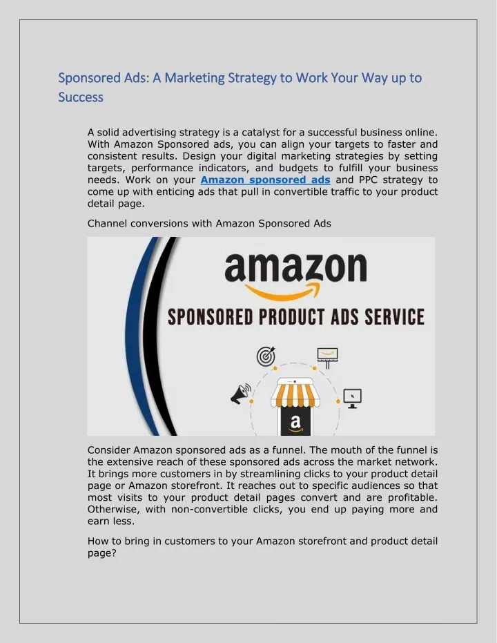 sponsored ads a marketing strategy to work your