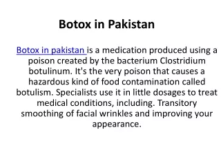 botox in pakistan
