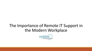 The Importance of Remote IT Support in the Modern Workplace