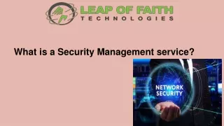 what is a security management service