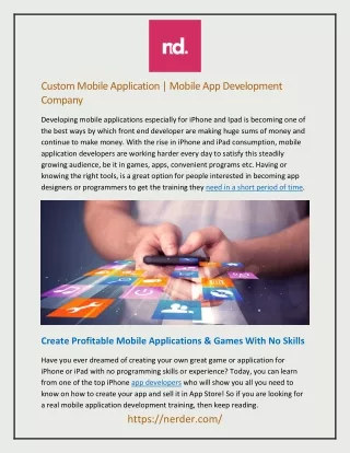 custom mobile application mobile app development